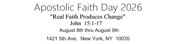 Welcome to the Church of The Lord Jesus Christ of the Apostolic Faith